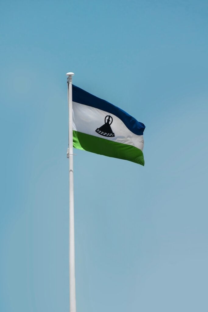 a flag on a pole