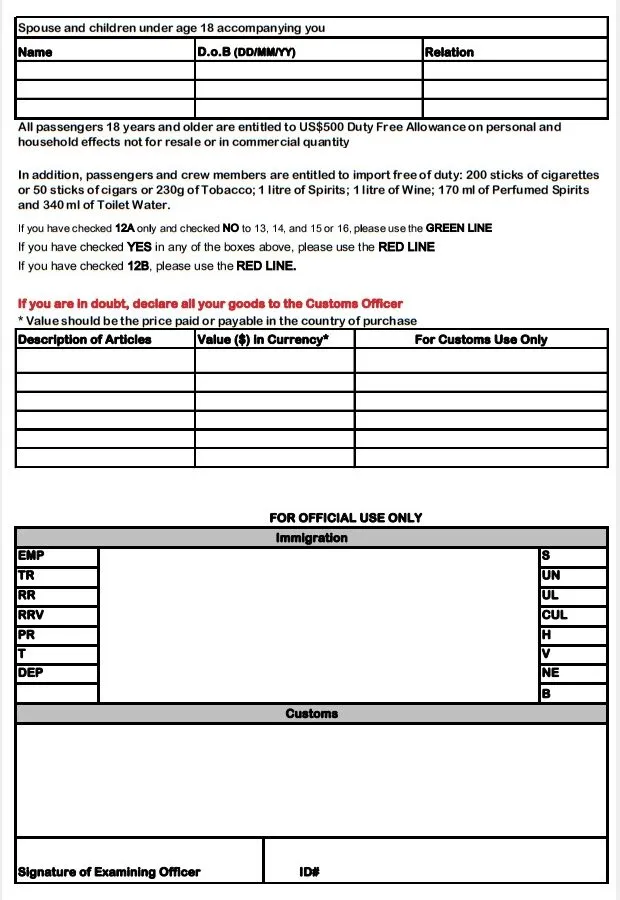 Jamaica C5 Form In PDF Visas For Future   Pge 2 Rotated 