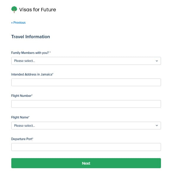 Jamaica C5 Form Online Visas For Future passenger declaration form